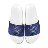 Tui Bird Matariki Galaxy Slide Sandals Koru Silver Fern Aotearoa LT9 Galaxy - Polynesian Pride