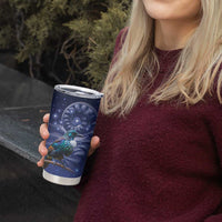 Tui Bird Matariki Galaxy Tumbler Cup Koru Silver Fern Aotearoa