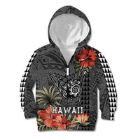 Hawaii Shaka Surf Hand Sign Kid Hoodie Polynesian Vintage Vibes LT9 - Polynesian Pride