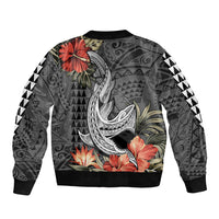 Hawaii Shark Tattoo Bomber Jacket Polynesian Vintage Vibes LT9 - Polynesian Pride