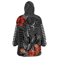 Personalised Hawaii Hammerhead Shark Wearable Blanket Hoodie Polynesian Vintage Vibes LT9 - Polynesian Pride