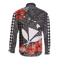 Personalised Hawaii Kanaka Maoli Long Sleeve Button Shirt Polynesian Vintage Vibes LT9 - Polynesian Pride