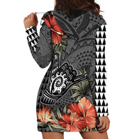 Personalised Hawaii Shaka Surf Hand Sign Hoodie Dress Polynesian Vintage Vibes LT9 - Polynesian Pride