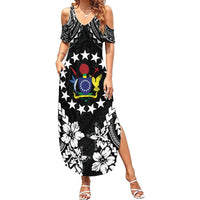 Cook Islands Ra o te Ui Ariki Est 1967 Summer Maxi Dress LT9 Women Black - Polynesian Pride