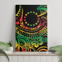 Cook Islands 15 Stars Canvas Wall Art Kuki Airani Polynesian Tribal Wave Tattoo