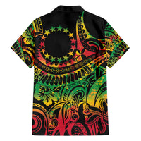 Cook Islands 15 Stars Hawaiian Shirt Kuki Airani Polynesian Tribal Wave Tattoo