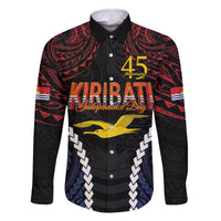 Kiribati 45th Anniversary Independence Day Family Matching Off Shoulder Maxi Dress and Hawaiian Shirt Since 1979