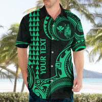 Custom King Kamehameha Day Hawaii Hawaiian Shirt Paradise of the Pacific Tribal Kakau - Green LT9 - Polynesian Pride