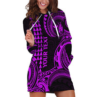 Custom King Kamehameha Day Hawaii Hoodie Dress Paradise of the Pacific Tribal Kakau - Purple LT9 Purple - Polynesian Pride