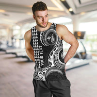 Custom King Kamehameha Day Hawaii Men Tank Top Paradise of the Pacific Tribal Kakau - White LT9 - Polynesian Pride