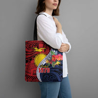 Flag of Kiribati Polynesian Pattern Tote Bag Est 1979 With Tropical Flowers - Polynesian Pride