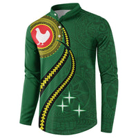 Manua Islands Polynesian Style Button Sweatshirt