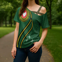 Manua Islands Polynesian Style Cross Shoulder Shirt - Polynesian Pride