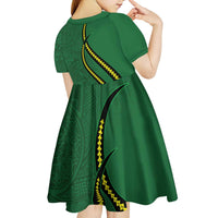 Manua Islands Polynesian Style Kid Short Sleeve Dress