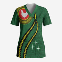 Manua Islands Polynesian Style Scrub Top - Polynesian Pride