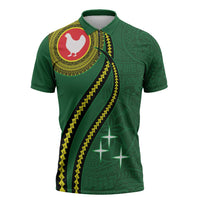 Manua Islands Polynesian Style Zipper Polo Shirt - Polynesian Pride