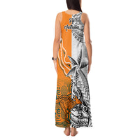 Fiji Australia Rugby Tank Maxi Dress World Cup 2023 Polynesia Tapa Mixed Indigenous Aboriginal LT9 - Polynesian Pride
