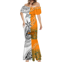 Personalised Fiji Australia Rugby Mermaid Dress World Cup 2023 Polynesia Tapa Mixed Indigenous Aboriginal LT9 - Polynesian Pride