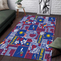 Filipino Maligayang Pasko Area Rug Pacific Patchwork Xmas Vibes - Polynesian Pride