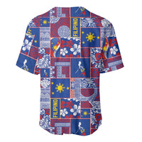 Filipino Maligayang Pasko Baseball Jersey Pacific Patchwork Xmas Vibes LT9 - Polynesian Pride