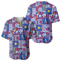Filipino Maligayang Pasko Baseball Jersey Pacific Patchwork Xmas Vibes LT9 - Polynesian Pride