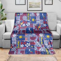 Filipino Maligayang Pasko Blanket Pacific Patchwork Xmas Vibes - Polynesian Pride