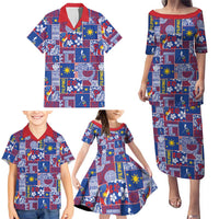 Filipino Maligayang Pasko Family Matching Puletasi and Hawaiian Shirt Pacific Patchwork Xmas Vibes - Polynesian Pride