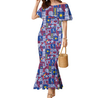 Filipino Maligayang Pasko Mermaid Dress Pacific Patchwork Xmas Vibes - Polynesian Pride