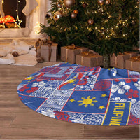 Filipino Maligayang Pasko Tree Skirt Pacific Patchwork Xmas Vibes - Polynesian Pride