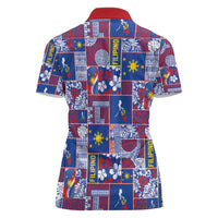 Filipino Maligayang Pasko Women Polo Shirt Pacific Patchwork Xmas Vibes LT9 - Polynesian Pride
