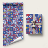 Filipino Maligayang Pasko Wrapping Paper Pacific Patchwork Xmas Vibes - Polynesian Pride
