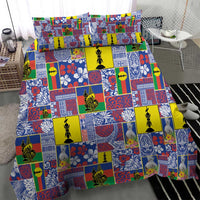 New Caledonia Joyeux Noel Bedding Set Pacific Patchwork Xmas Vibes - Polynesian Pride