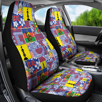 New Caledonia Joyeux Noel Car Seat Cover Pacific Patchwork Xmas Vibes - Polynesian Pride
