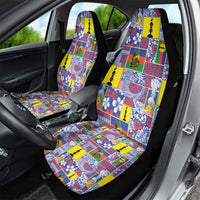 New Caledonia Joyeux Noel Car Seat Cover Pacific Patchwork Xmas Vibes - Polynesian Pride