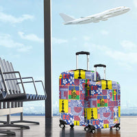 New Caledonia Joyeux Noel Luggage Cover Pacific Patchwork Xmas Vibes - Polynesian Pride