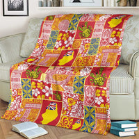Niue Monuina e Kilisimasi Blanket Pacific Patchwork Xmas Vibes - Polynesian Pride