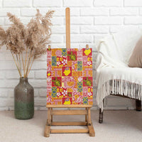 Niue Monuina e Kilisimasi Canvas Wall Art Pacific Patchwork Xmas Vibes - Polynesian Pride