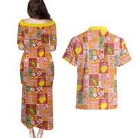 Niue Monuina e Kilisimasi Couples Matching Puletasi and Hawaiian Shirt Pacific Patchwork Xmas Vibes - Polynesian Pride