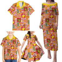 Niue Monuina e Kilisimasi Family Matching Puletasi and Hawaiian Shirt Pacific Patchwork Xmas Vibes - Polynesian Pride