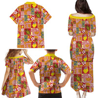Niue Monuina e Kilisimasi Family Matching Puletasi and Hawaiian Shirt Pacific Patchwork Xmas Vibes - Polynesian Pride