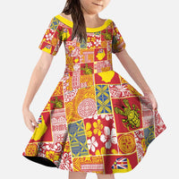 Niue Monuina e Kilisimasi Family Matching Summer Maxi Dress and Hawaiian Shirt Pacific Patchwork Xmas Vibes - Polynesian Pride