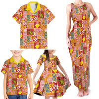 Niue Monuina e Kilisimasi Family Matching Tank Maxi Dress and Hawaiian Shirt Pacific Patchwork Xmas Vibes - Polynesian Pride