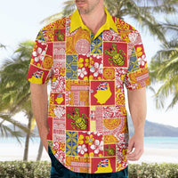 Niue Monuina e Kilisimasi Hawaiian Shirt Pacific Patchwork Xmas Vibes - Polynesian Pride