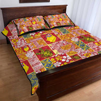 Niue Monuina e Kilisimasi Quilt Bed Set Pacific Patchwork Xmas Vibes - Polynesian Pride