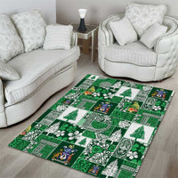 Norfolk Island Meri Krismas Area Rug Pacific Patchwork Xmas Vibes - Polynesian Pride