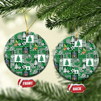 Norfolk Island Meri Krismas Ceramic Ornament Pacific Patchwork Xmas Vibes - Polynesian Pride