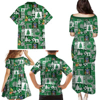 Norfolk Island Meri Krismas Family Matching Puletasi and Hawaiian Shirt Pacific Patchwork Xmas Vibes - Polynesian Pride