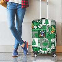 Norfolk Island Meri Krismas Luggage Cover Pacific Patchwork Xmas Vibes - Polynesian Pride