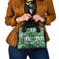 Norfolk Island Meri Krismas Shoulder Handbag Pacific Patchwork Xmas Vibes - Polynesian Pride