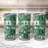 Norfolk Island Meri Krismas Tumbler Cup Pacific Patchwork Xmas Vibes - Polynesian Pride